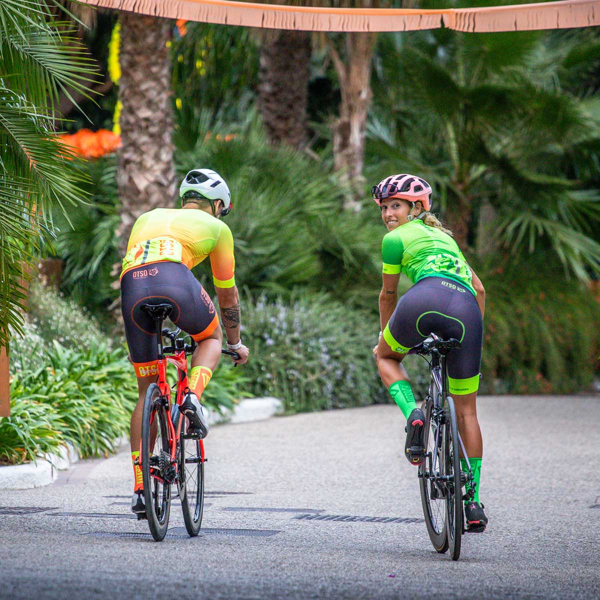 Jersey de Ciclismo Manga Corta Mujer Fluo Orange