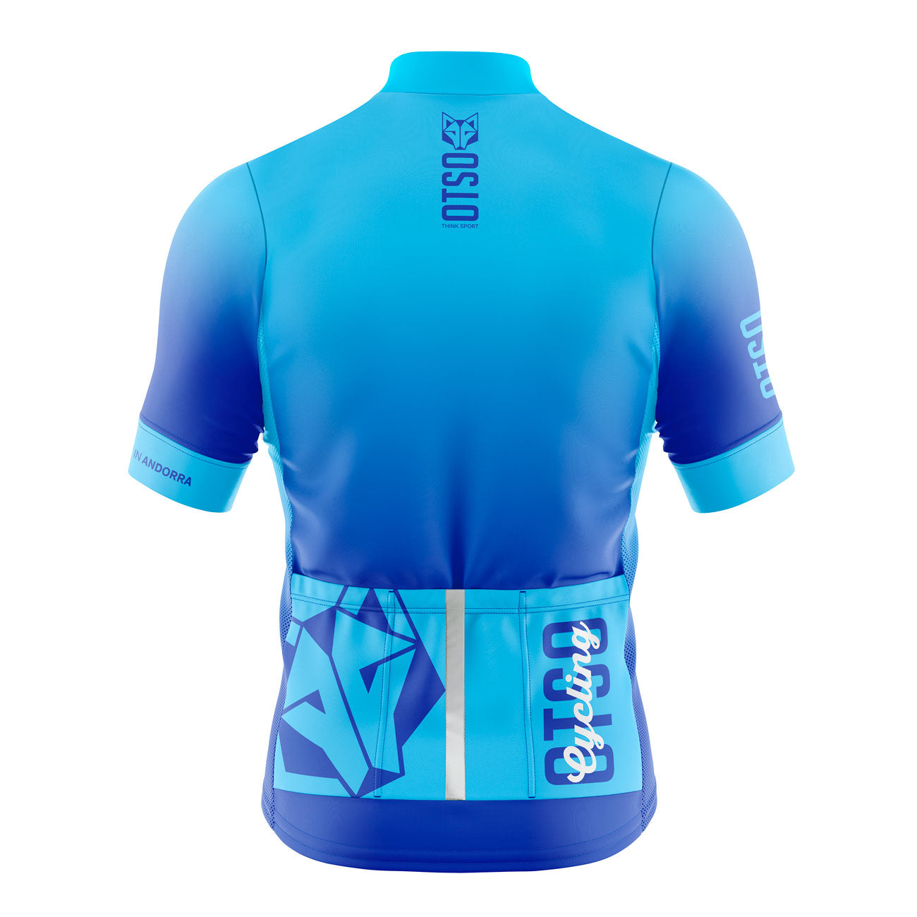 Jersey de Ciclismo Manga Corta Hombre Fluo Blue