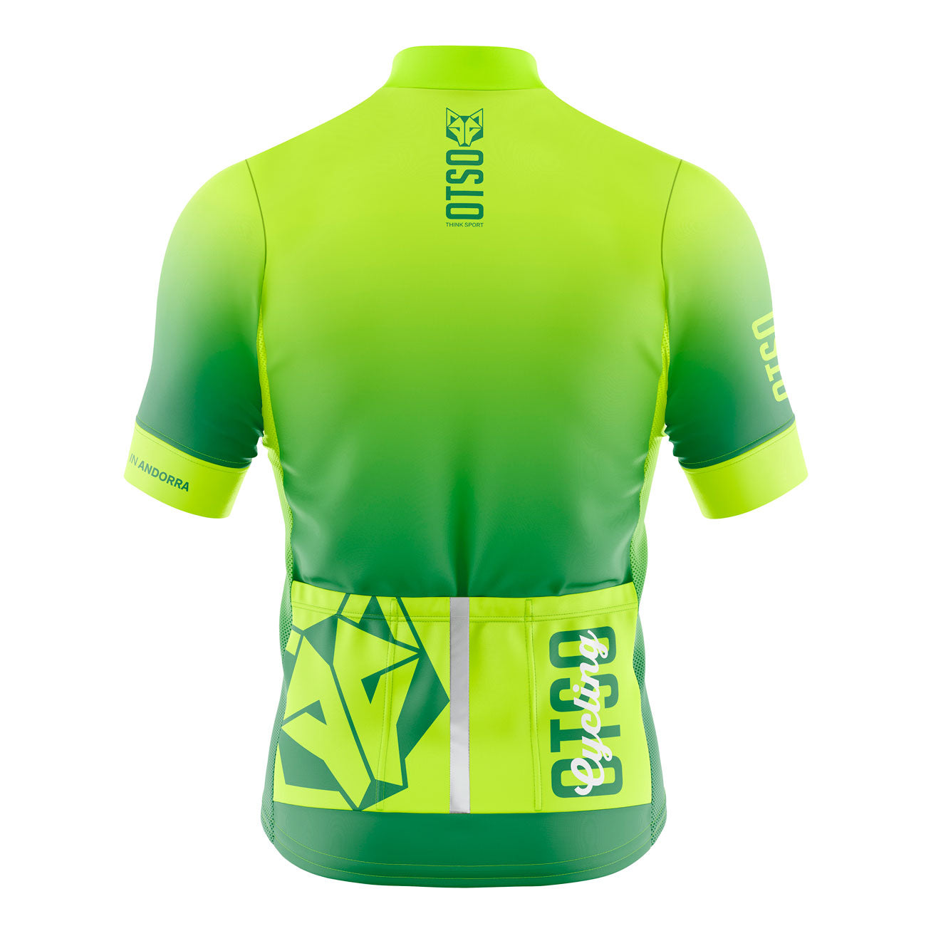 Jersey de Ciclismo Manga Corta Hombre Fluo Green