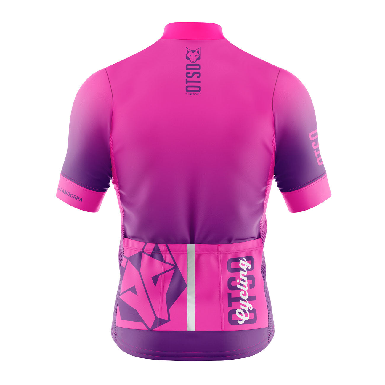 Jersey de Ciclismo Manga Corta Hombre Fluo Pink