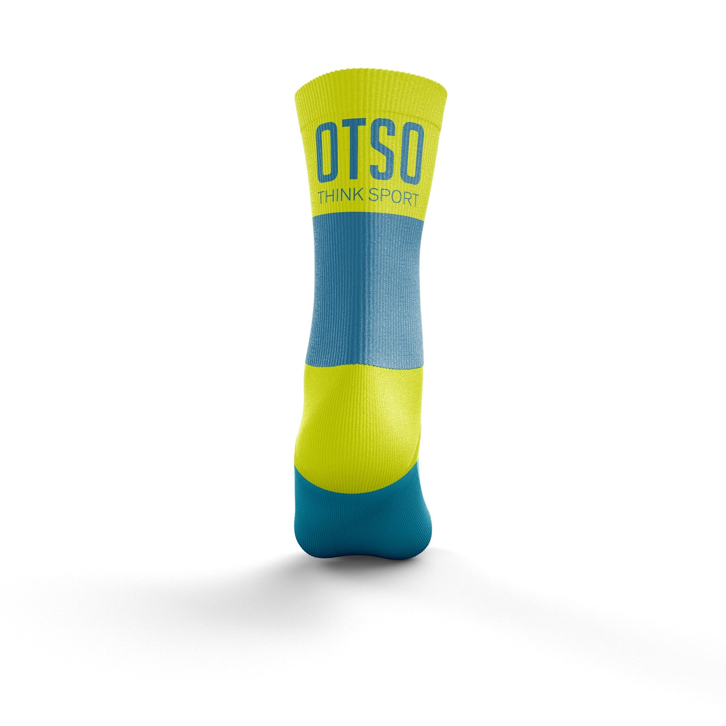 Medias Multideporte de Corte Medio Light Blue & Fluo Yellow