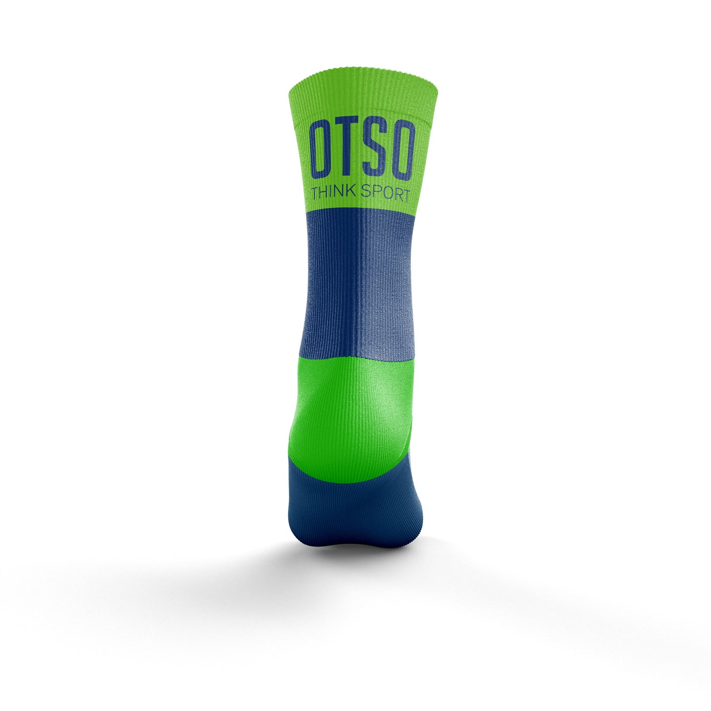 Medias Multideporte de Corte Medio Electric Blue & Fluo Green