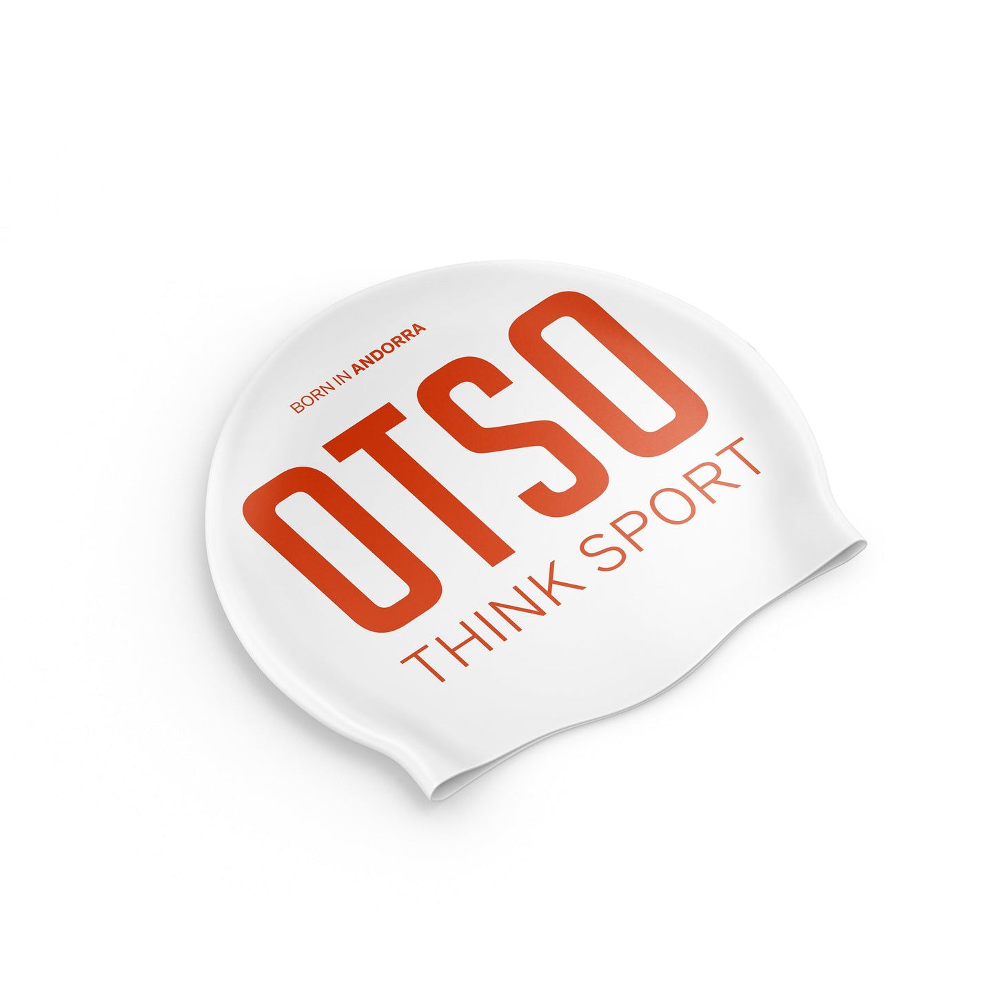 Gorro de Natación White & Fluo Orange