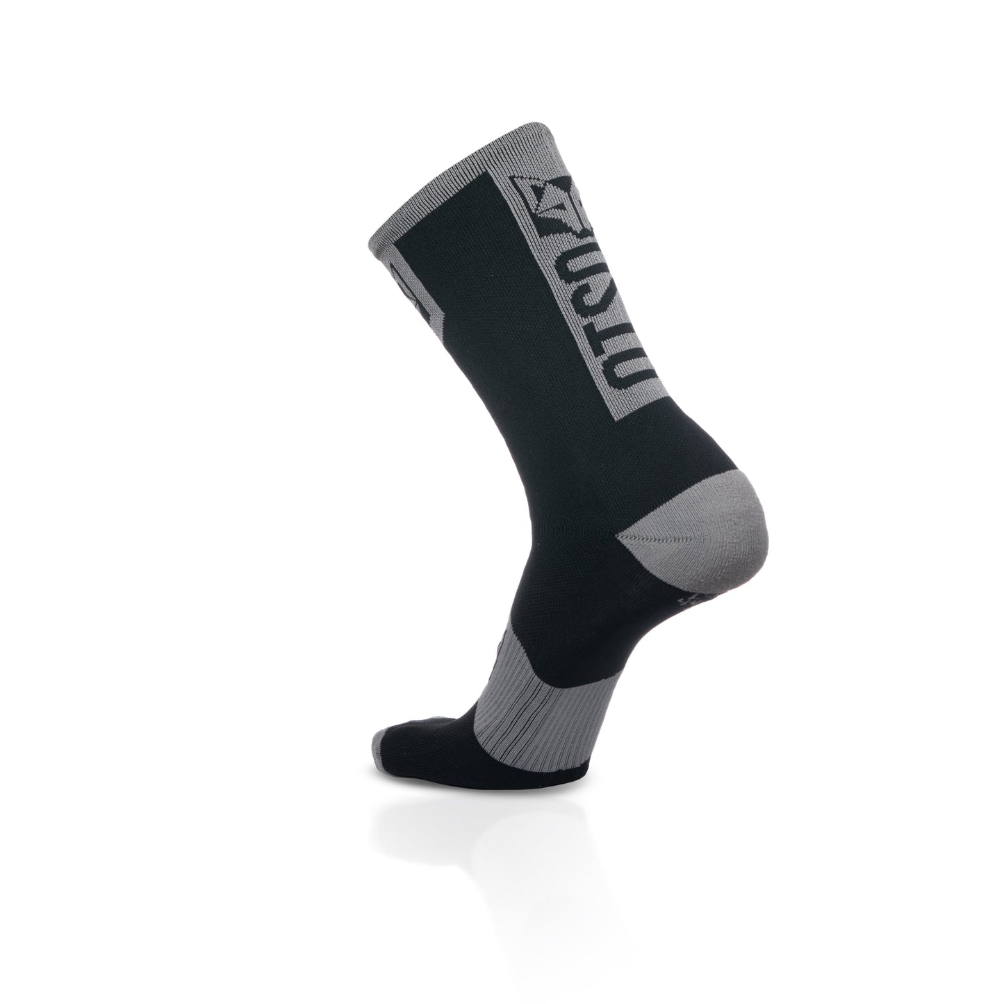 Medias de Ciclismo de Corte Alto Black & Silver Grey
