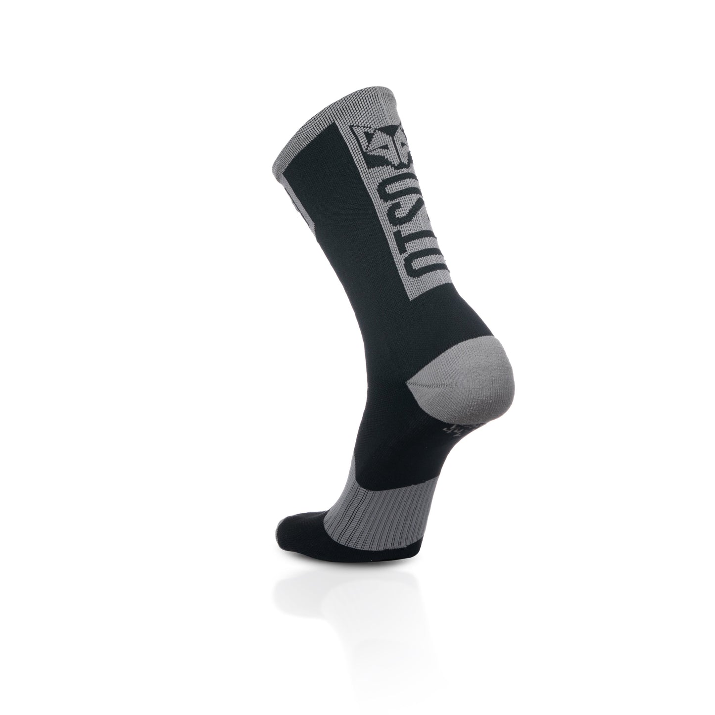Medias de Ciclismo de Corte Alto Black & Silver Grey