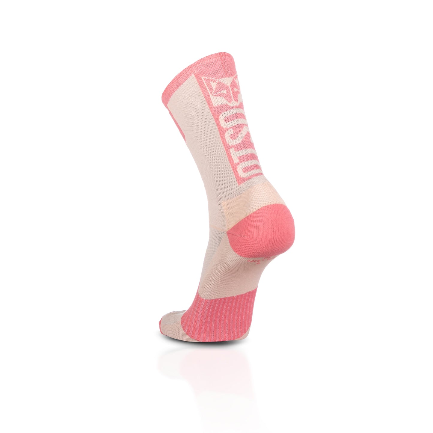 Medias de Ciclismo de Corte Alto Pink Coral & Pink Salmon