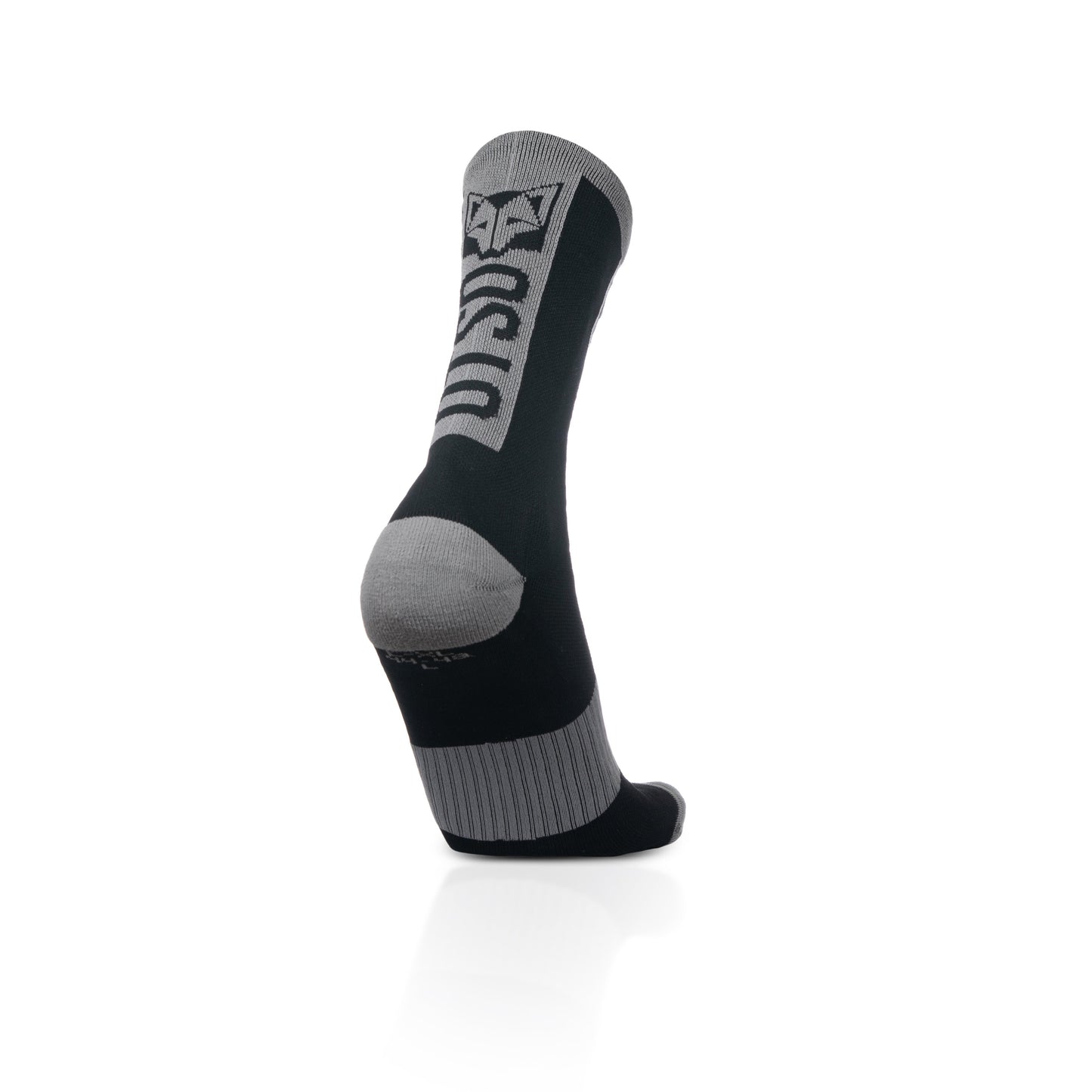 Medias de Ciclismo de Corte Alto Black & Silver Grey