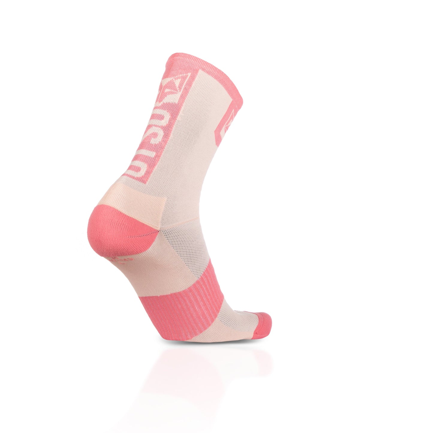 Medias de Ciclismo de Corte Alto Pink Coral & Pink Salmon