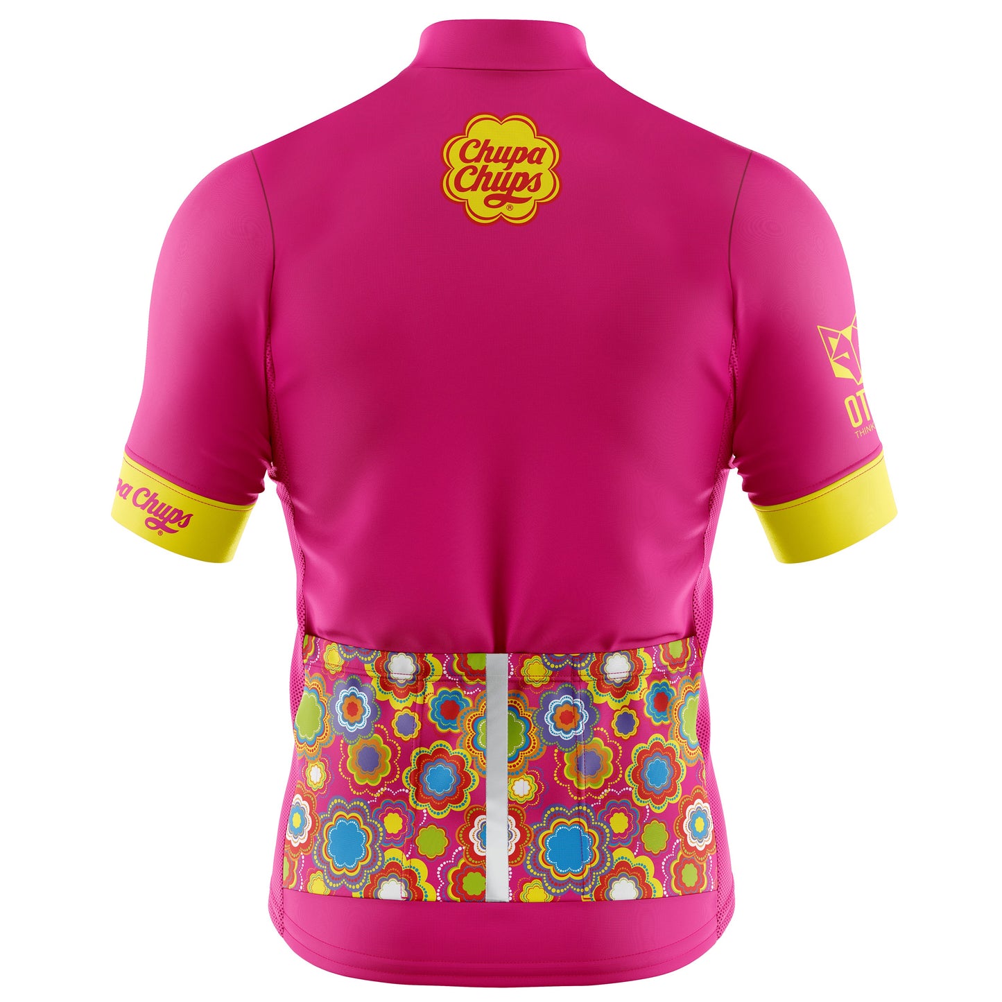 Jersey de Ciclismo Manga Corta Mujer Chupa Chups Floral Pink