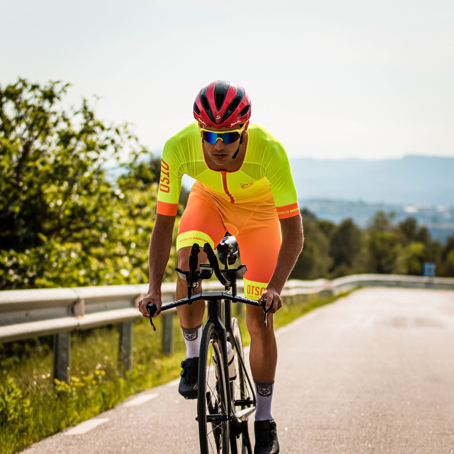 Tri Suit Hombre Fluo Yellow & Fluo Orange