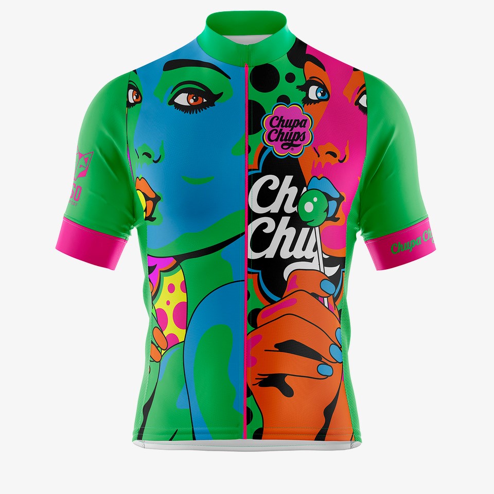 Jersey de Ciclismo Manga Corta Hombre Chupa Chups Warhool