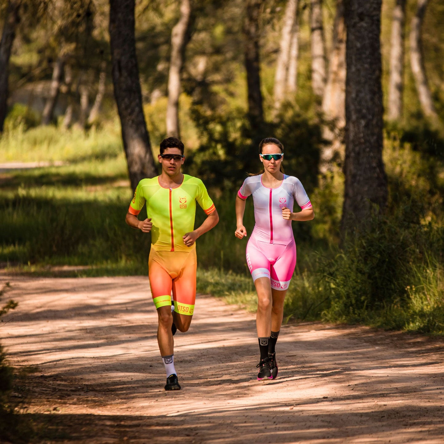 Tri Suit Mujer White & Fluo Pink