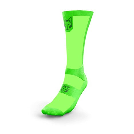 Medias Ultraligeras de Corte Alto Fluo Green