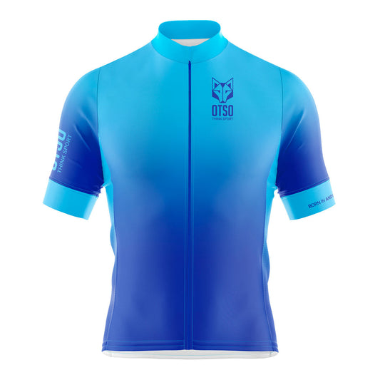 Jersey de Ciclismo Manga Corta Hombre Fluo Blue