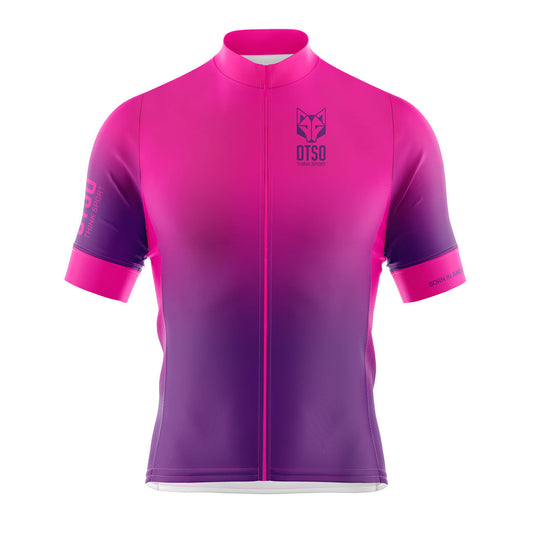 Jersey de Ciclismo Manga Corta Hombre Fluo Pink