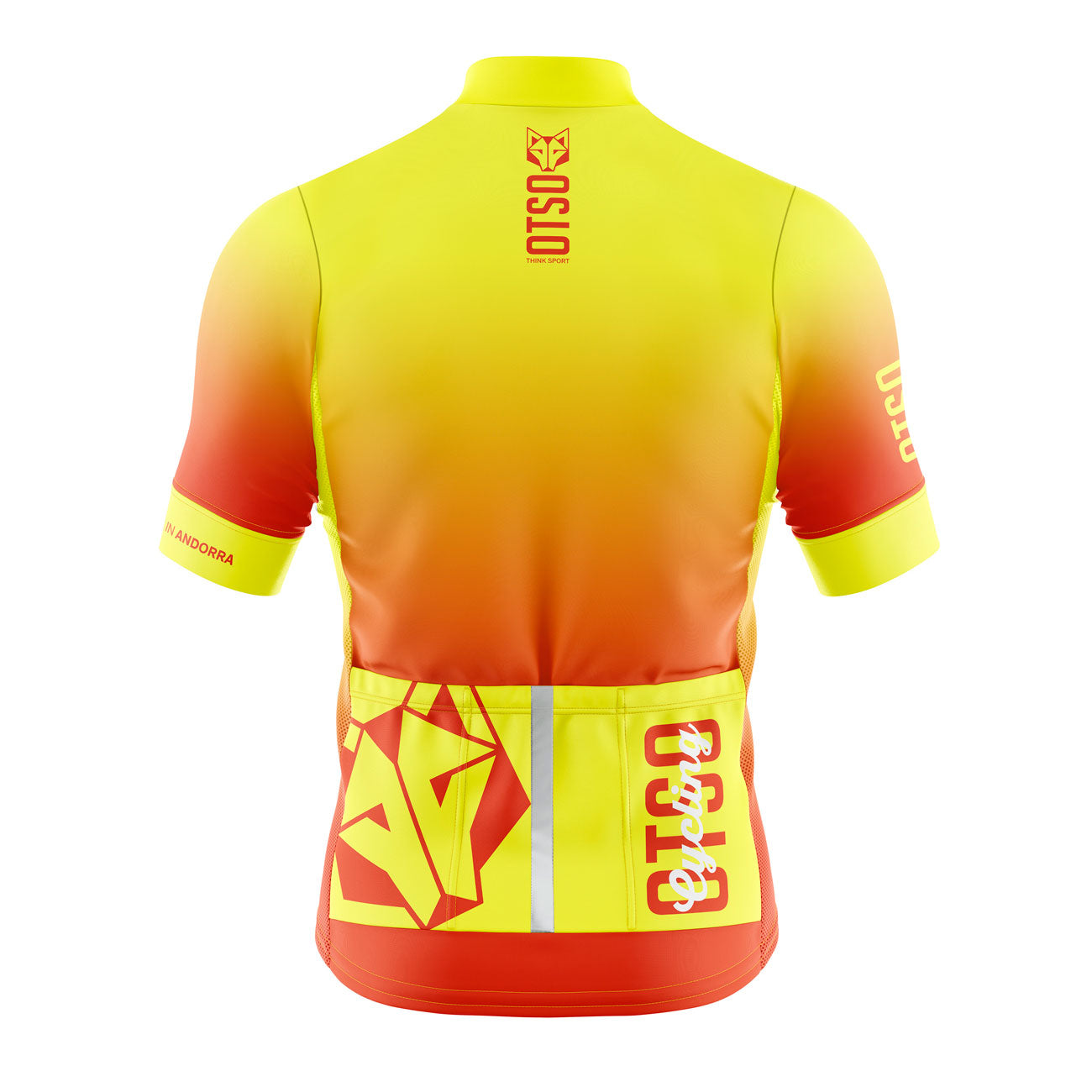 Jersey de Ciclismo Manga Corta Hombre Fluo Orange