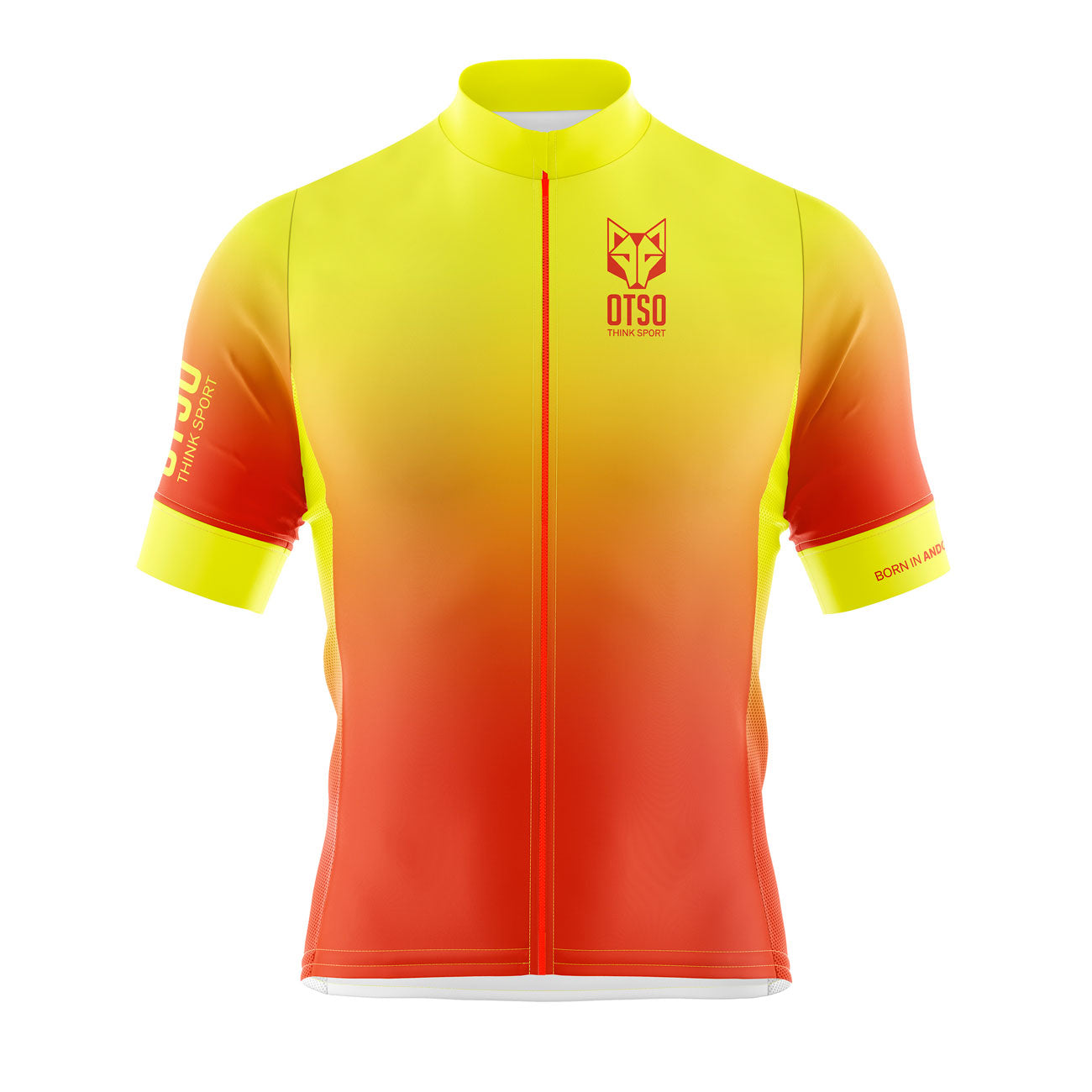 Jersey de Ciclismo Manga Corta Hombre Fluo Orange