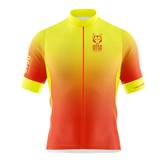 Jersey de Ciclismo Manga Corta Hombre Fluo Orange