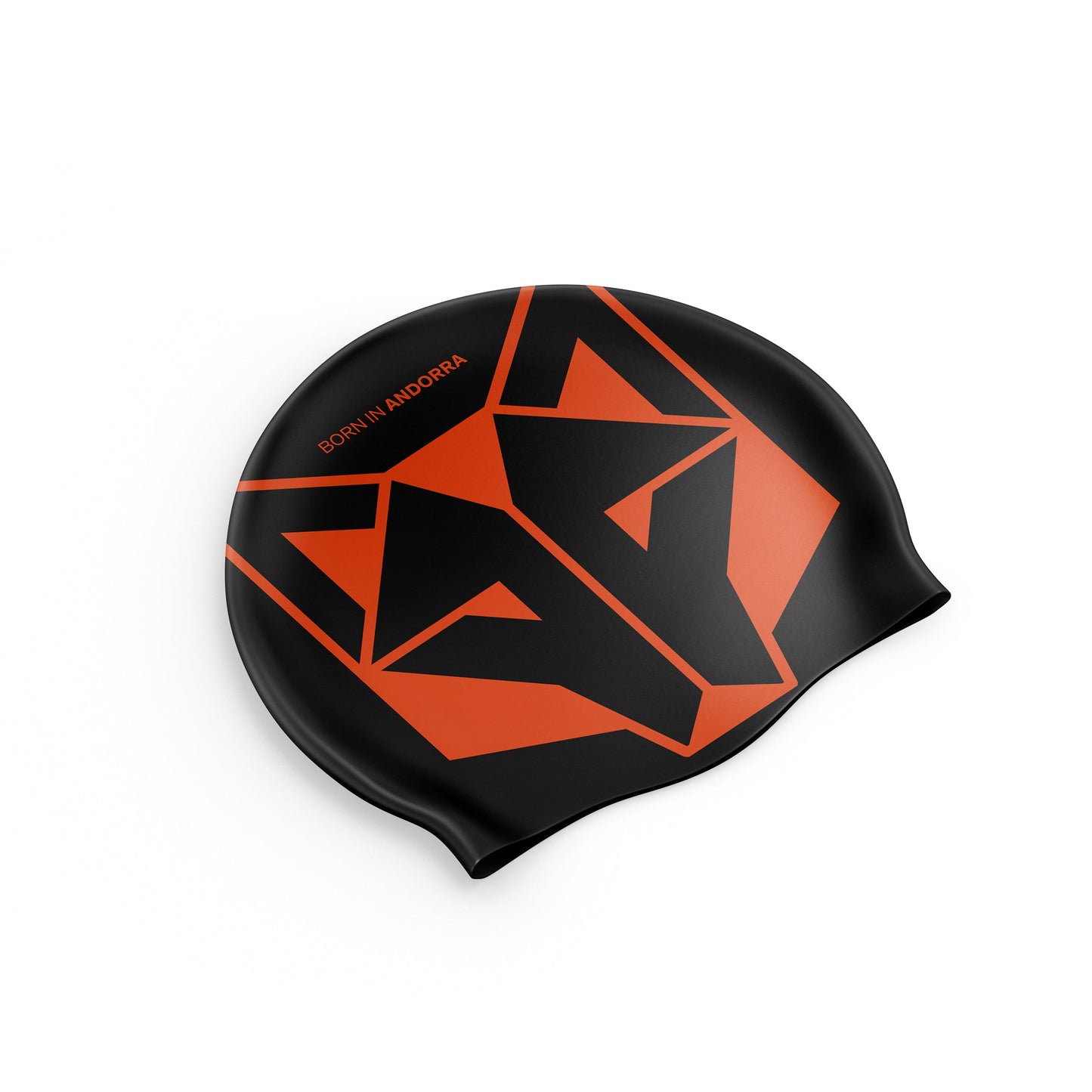 Gorro de Natación Black & Fluo Orange