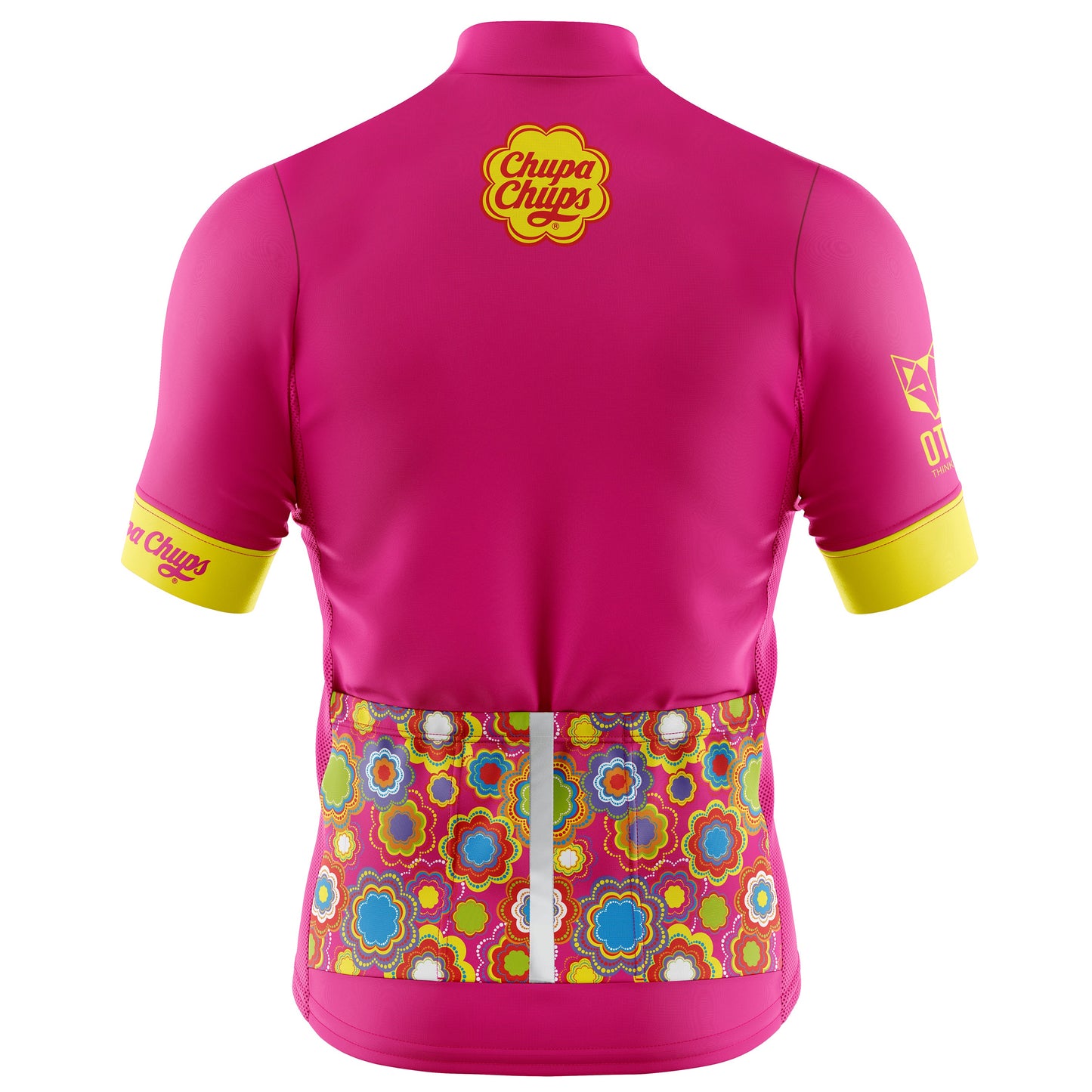 Jersey de Ciclismo Manga Corta Mujer Chupa Chups Floral Pink