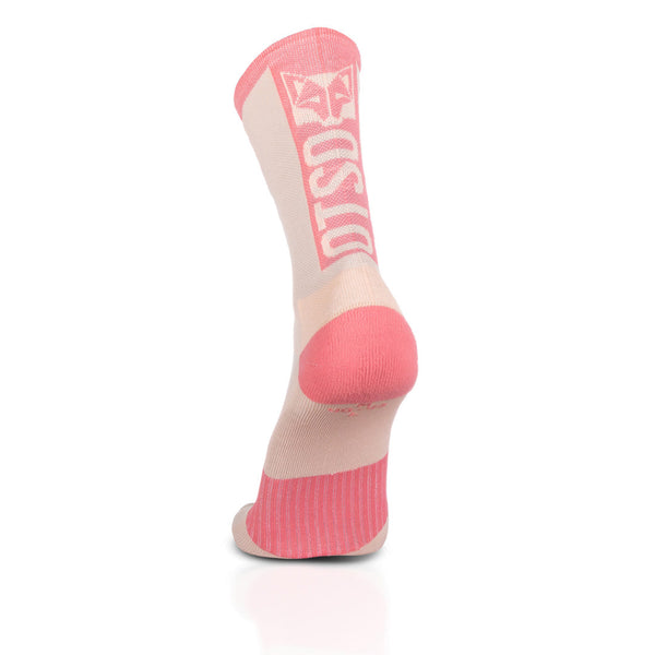 Medias de Ciclismo de Corte Alto Pink Coral & Pink Salmon